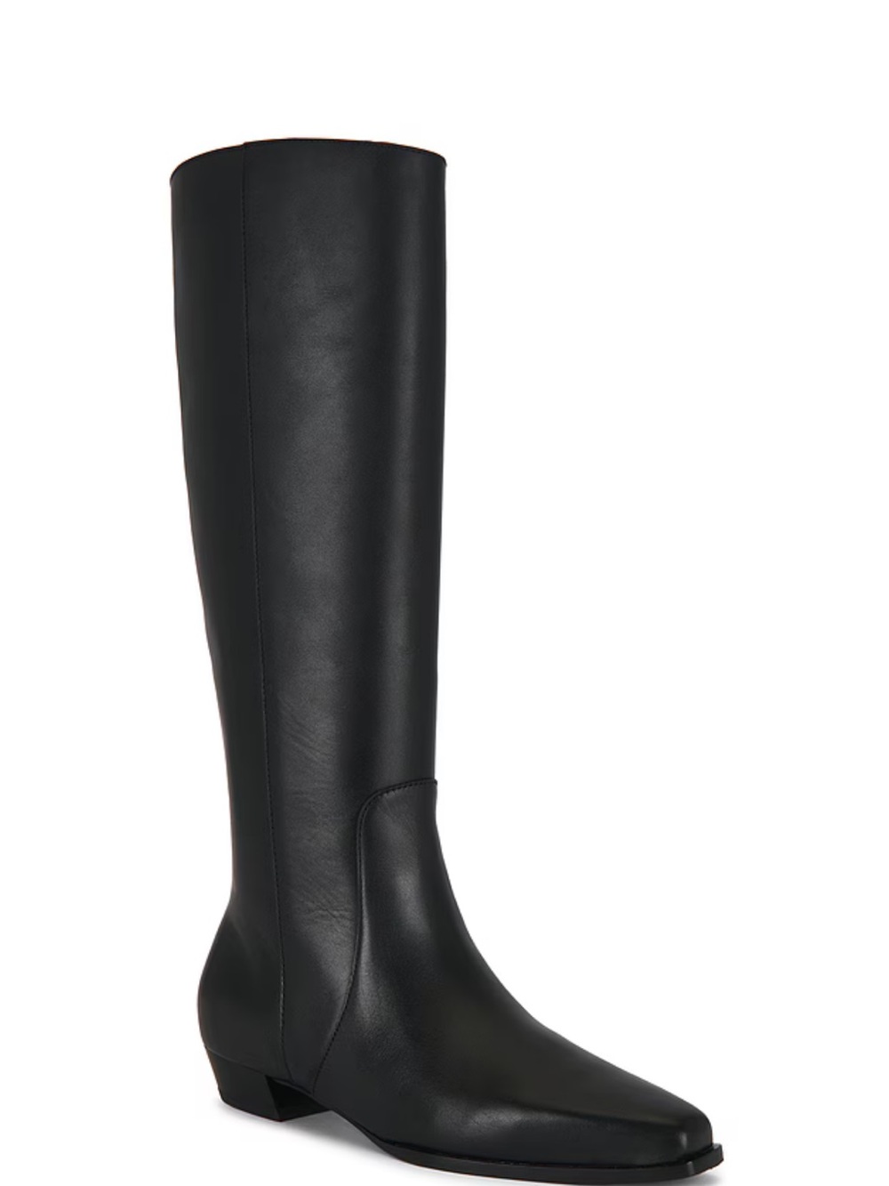 Joni Knee High Boot in Black Leather - Picture 8 of 12